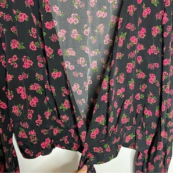 Lovers + Friends Floral Long Sleeve Wrap Tip Top - Picture 5 of 5